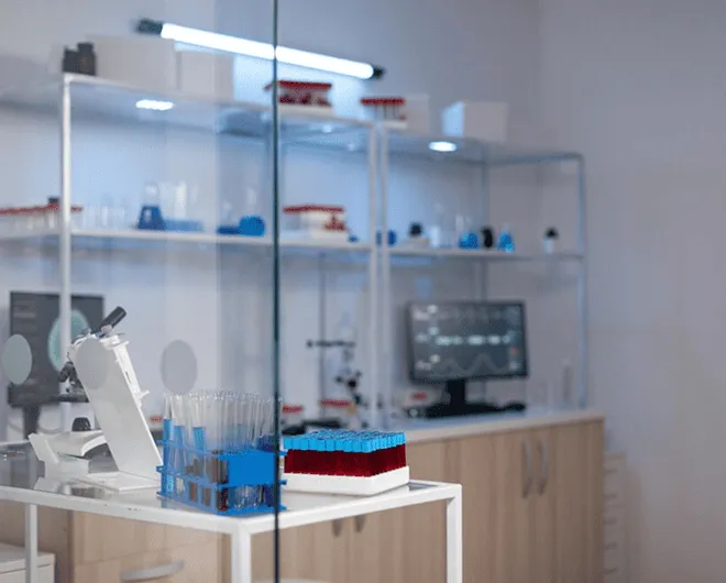 Foto de laboratório